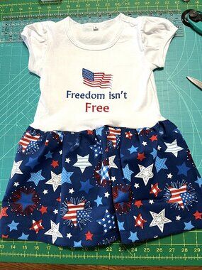 Red-White-Blue Flag Toddler Size 4 T-shirt dress